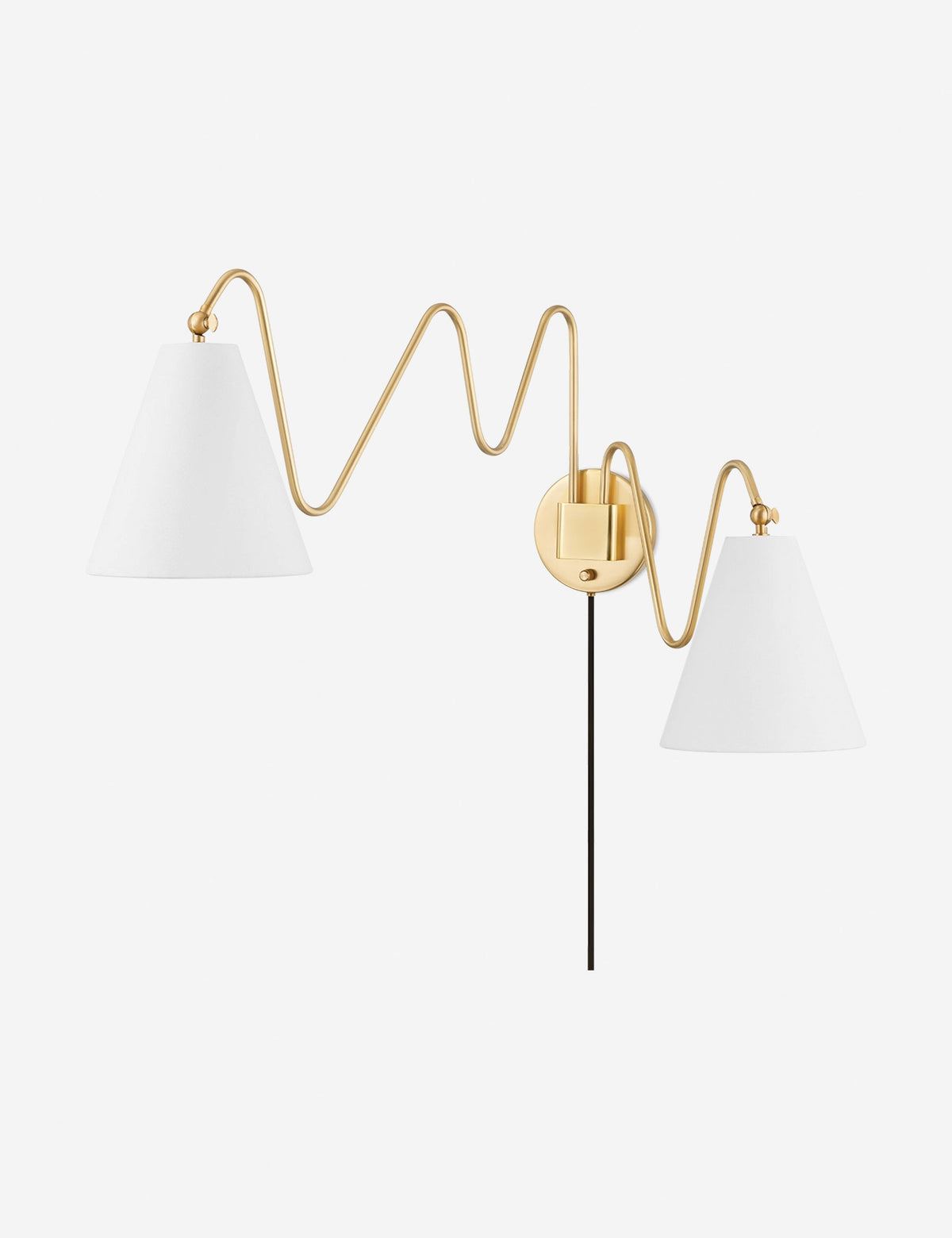 Dellon Double Plug-In Sconce - Wall Sconce Lighting for Bedrooms