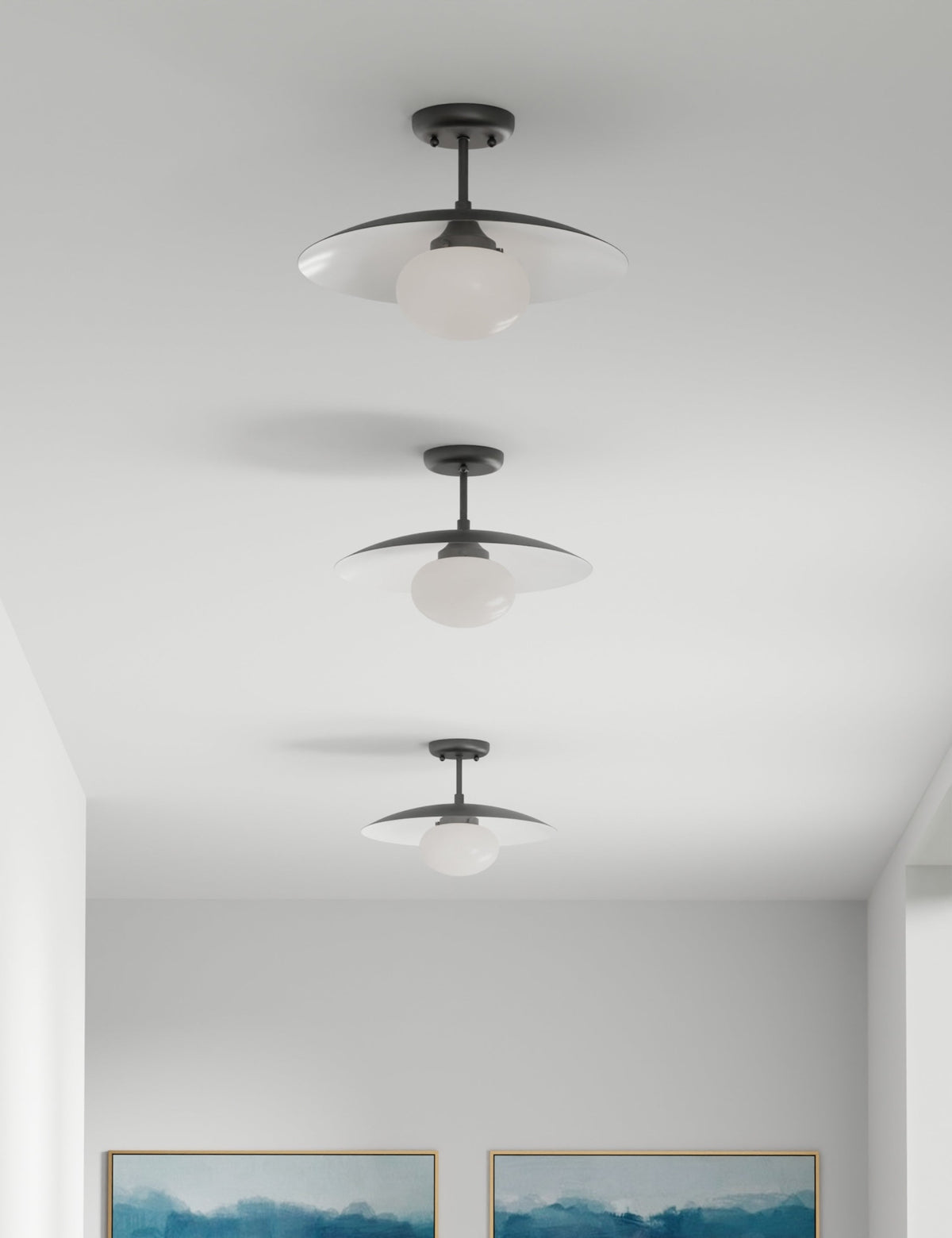 Shah Semi-Flush Mount Light - Semi Flush Ceiling Light for Bedrooms