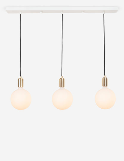 Triple Linear Pendant Light with Sphere IV - Linear Pendant Light