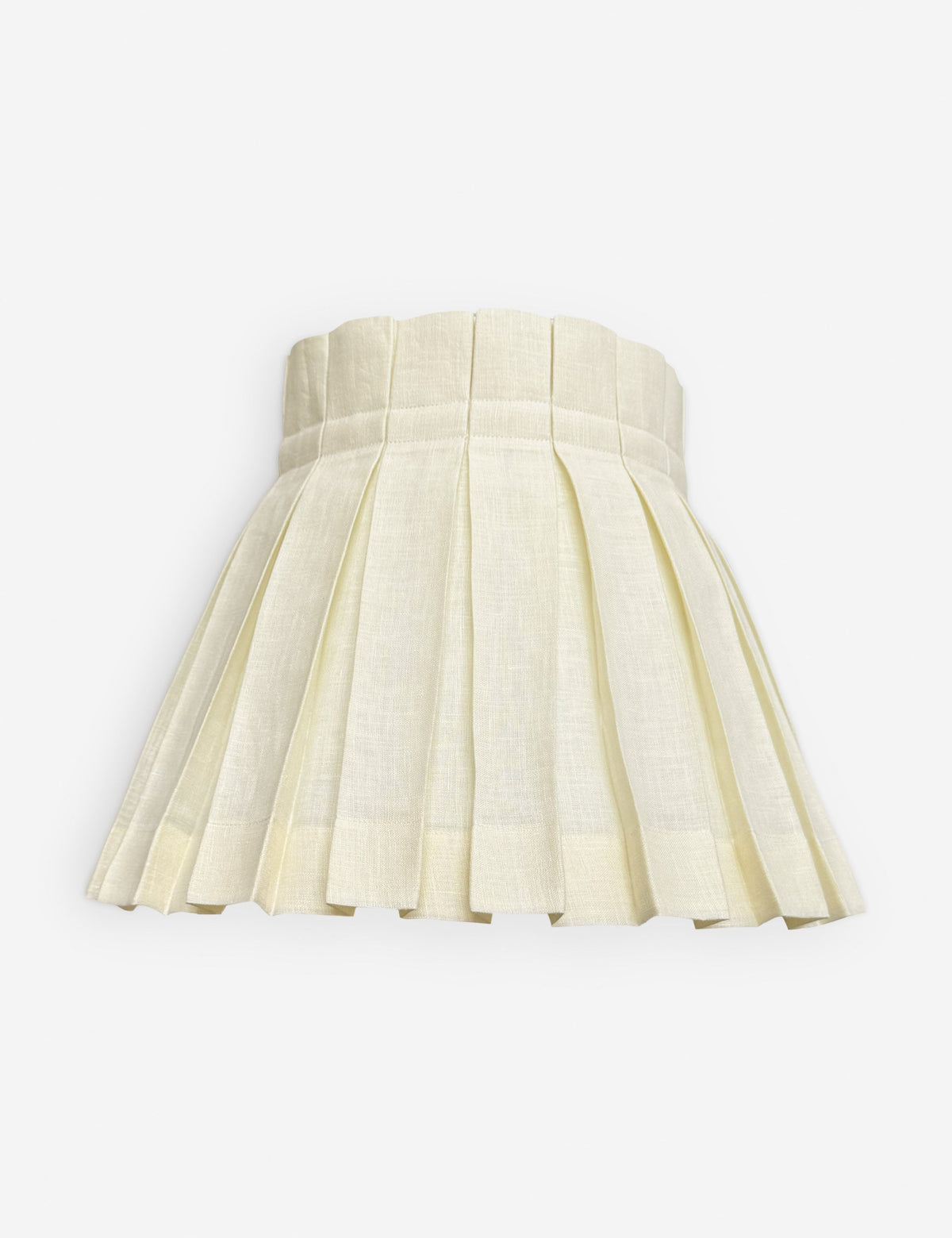 Solid Classic Box Pleat Lampshade - Designer Table Lamp Light