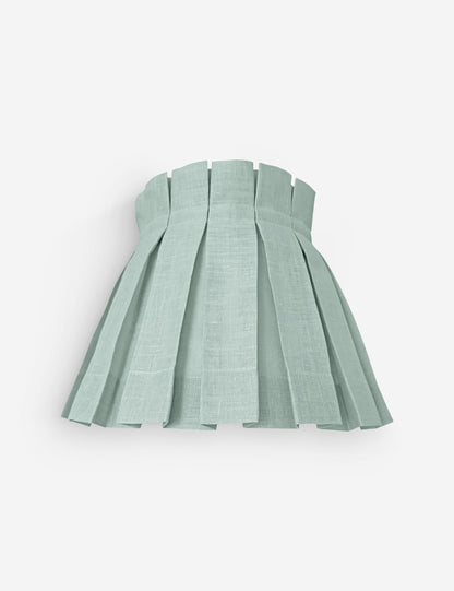 Solid Classic Box Pleat Lampshade - Designer Table Lamp Light