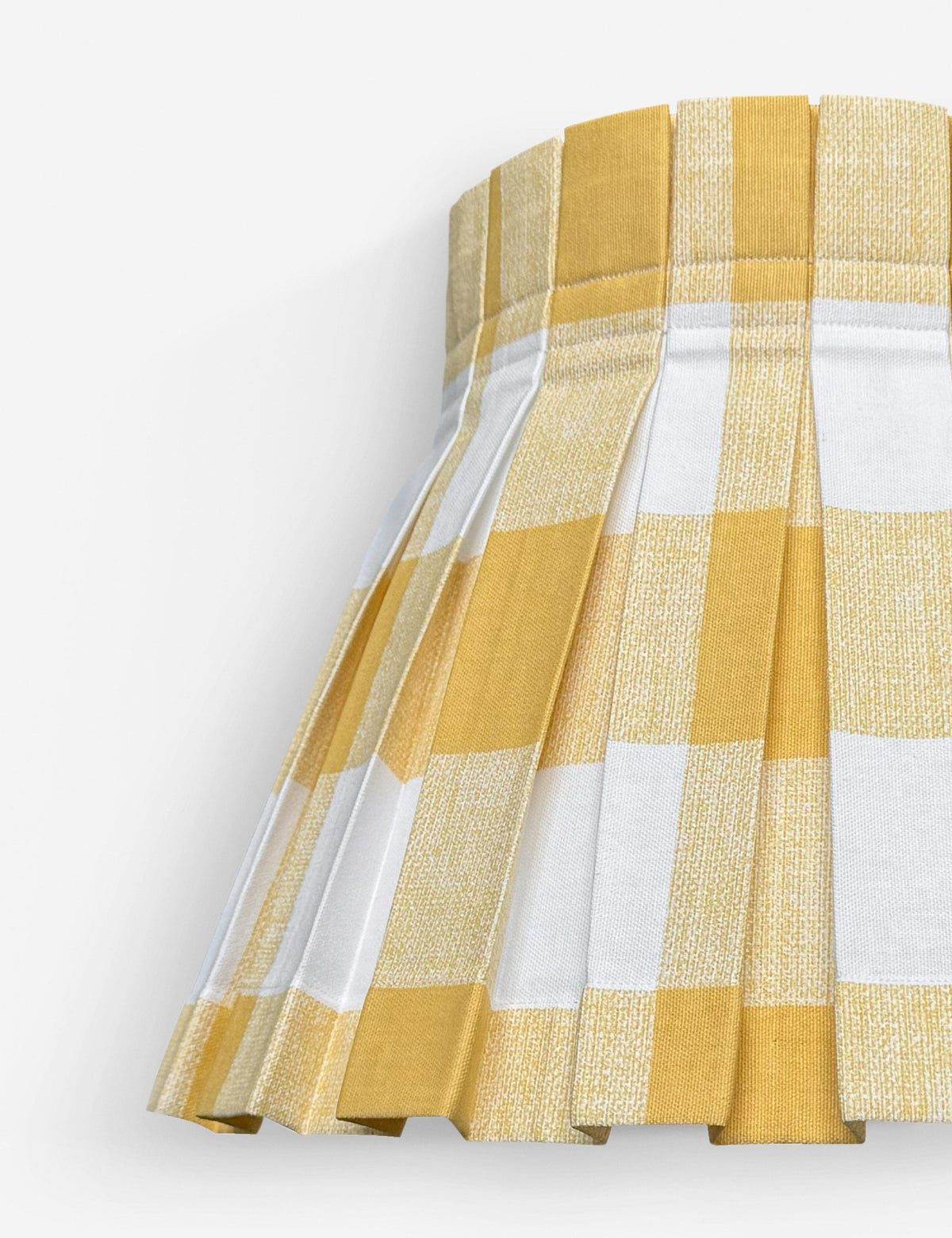 Plaid Classic Box Pleat Lampshade - Designer Table Lamp Light